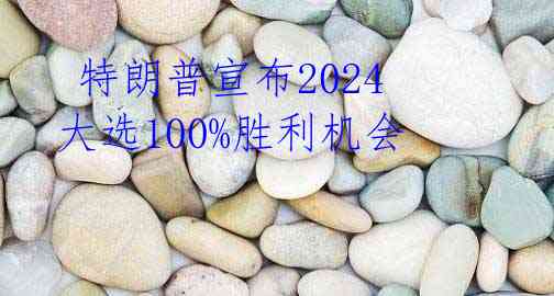  特朗普宣布2024大选100%胜利机会