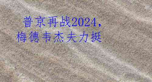  普京再战2024，梅德韦杰夫力挺