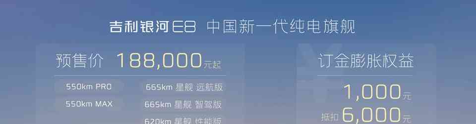  吉利银河E8全球预售 正式开启 吸引1400万用户期待