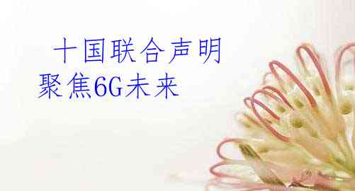  十国联合声明 聚焦6G未来