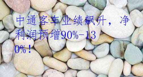 中通客车业绩飙升，净利润预增90%-130%！